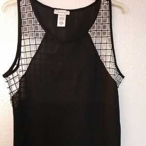 Sleeveless black top